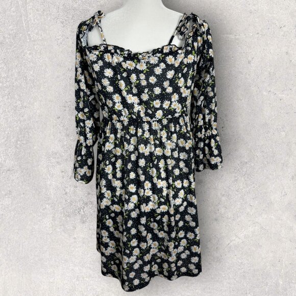 NWT ASOS Daisy Floral Dress Womens Size 10 Sweetheart Neck Tie Shoulder Boho NEW - Picture 15 of 16